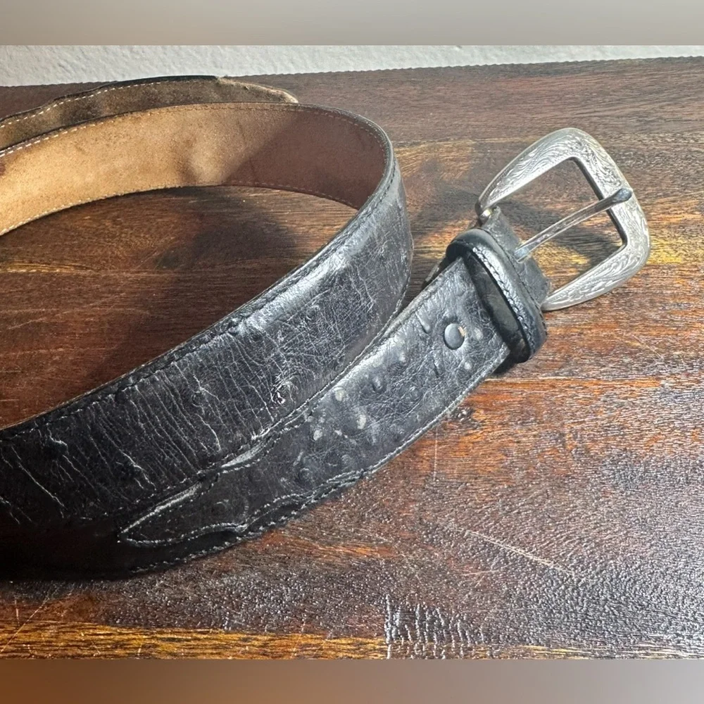 Tony Lama‎ vintage western belt black size 42